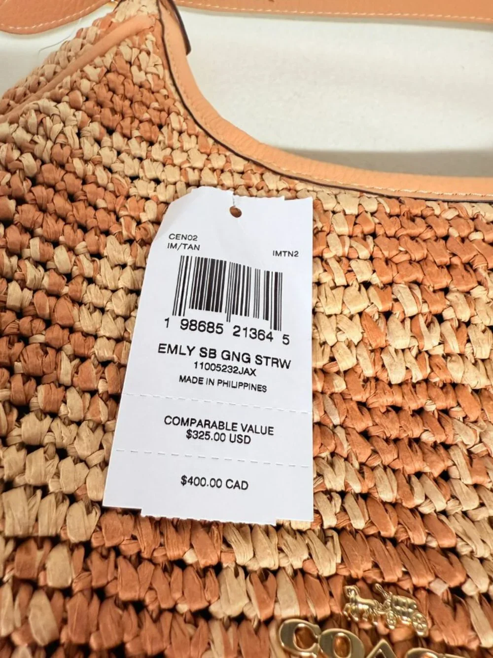 coach Emily Shoulder Bag With Gingham Print cen02